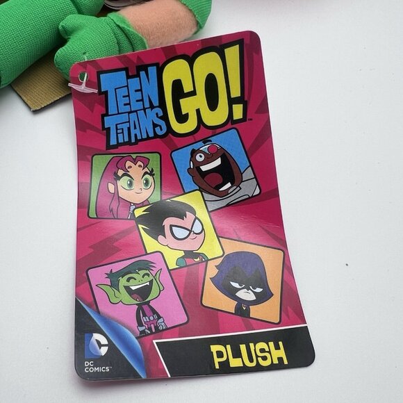 Lot 3 Toy Factory Teen Titans Go Plush Beast Boy, Robin, Cyborg Cartoon Network - Picture 10 of 14